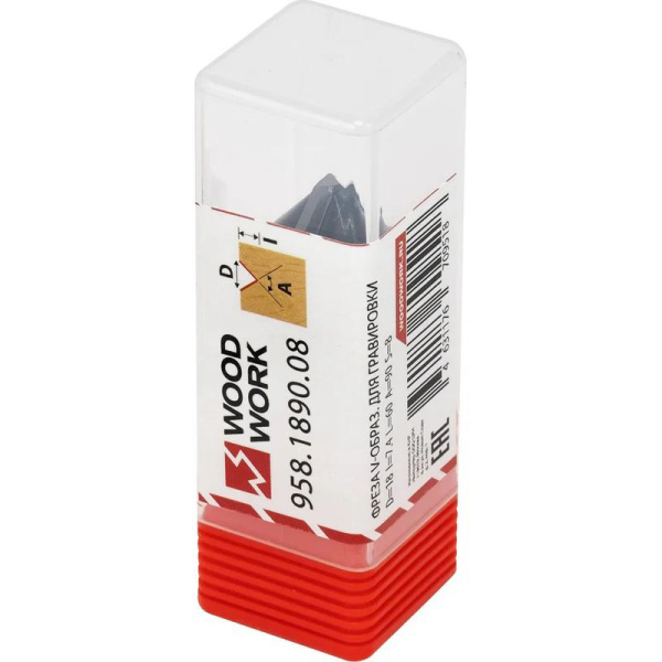 Фреза концевая WOODWORK V-образная для панелей D=18.0 I=7.5 S=8 L=60 958.1890.08 в Екатеринбурге
