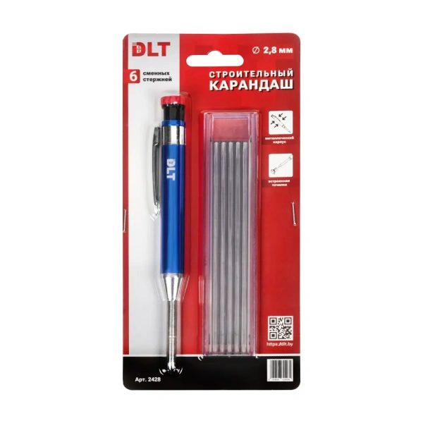 Карандаш строительный DLT набор грифелей 6шт синии 2428 в Екатеринбурге 