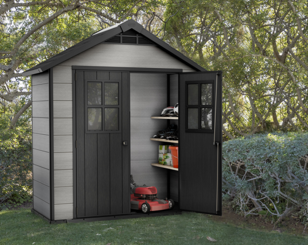 Блок хозяйственный из ПВХ "Keter" Окланд 754 серый 210x124,8x253см  17197419 в Екатеринбурге