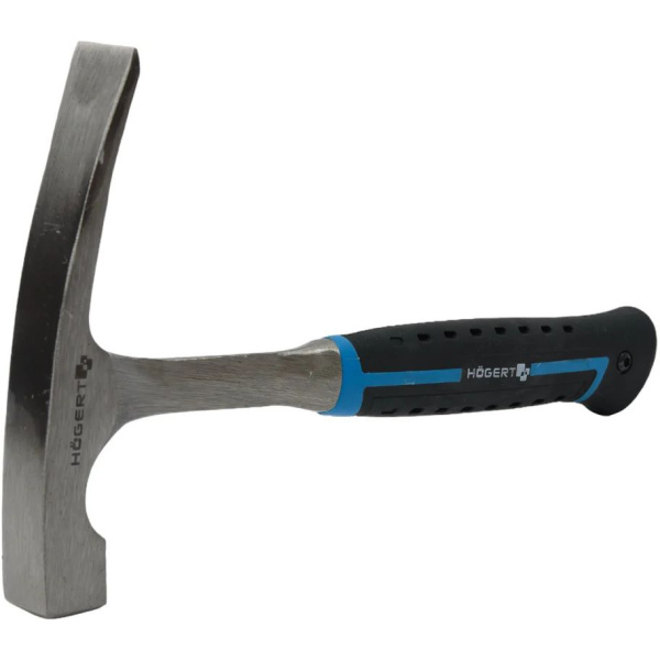 Молоток каменщика HOEGERT монолитный, 600 г, с рукояткой из стекловолокна HT3B033 в Екатеринбурге 