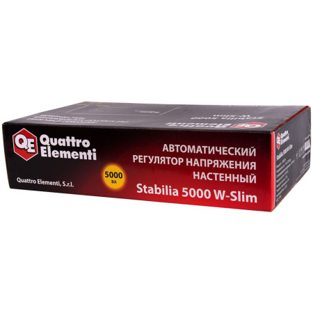 Стабилизатор напряжения Quattro Elementi Stabilia 5000W-Slim (5000 BA, 140-270 B, 9.9кг) настенный  640-544 в Екатеринбурге
