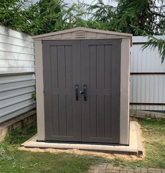 Блок хозяйственный из ПВХ "Keter" Фактор 6х6 бежевый 178x195,5x208см 80кг  17197898 в Екатеринбурге