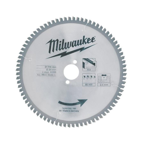 Пильный диск Milwaukee 216/30 Z80