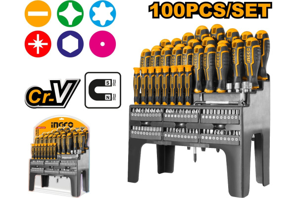 Набор отвëрток и бит INGCO 40+60 шт  HKSD10028 в Екатеринбурге 