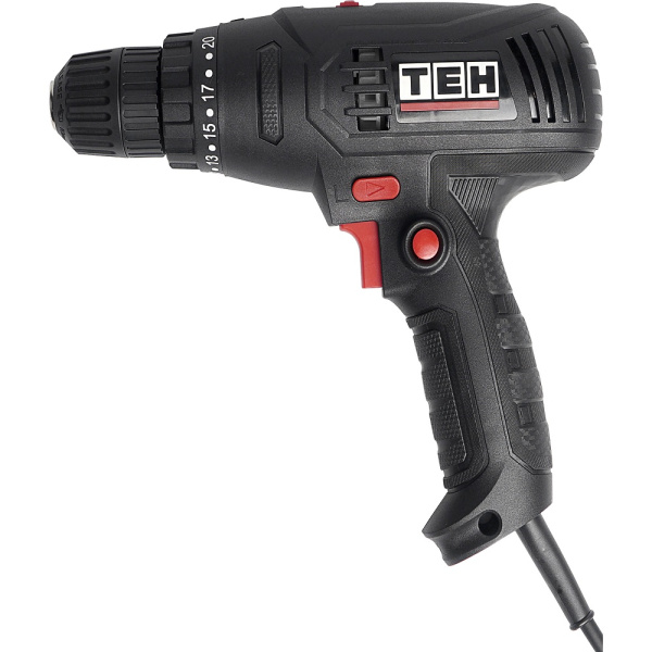 Сетевой двухскорострой шуруповерт TEH TD1003S Двухскоростной шуруповерт, мощность 300 Ватт. Самозажимной в Екатеринбурге