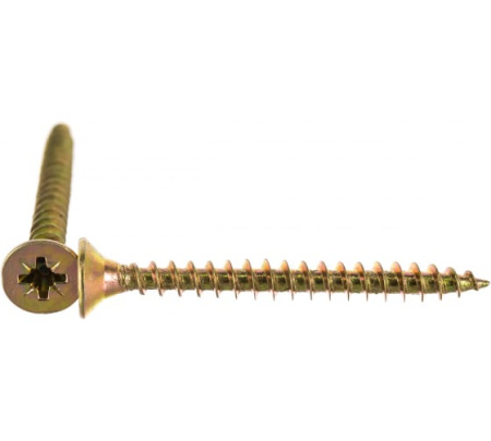 Саморез универсальный СТРОЙБАТ 5,0x50мм. желтый 150шт. 110611 в Екатеринбурге