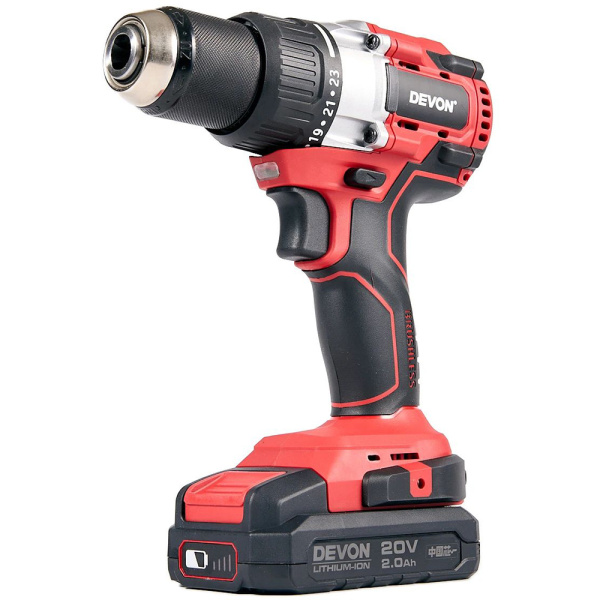 Аккумуляторная дрель шуруповёрт DEVON 5282-Li-20TS в Екатеринбурге