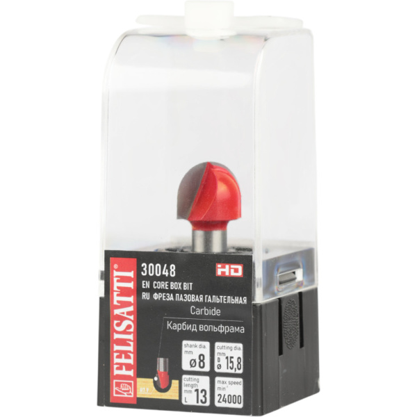 Фреза FELISATTI пазовая гальтельная  Ø 15.8х13, r7.9, хв. 8мм 30048 в Екатеринбурге