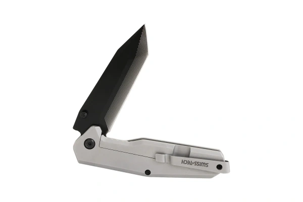 Нож складной SWISS+TECH Bi-Metal Carbide 9см рукоять нержавеющая сталь  ST012003 в Екатеринбурге 