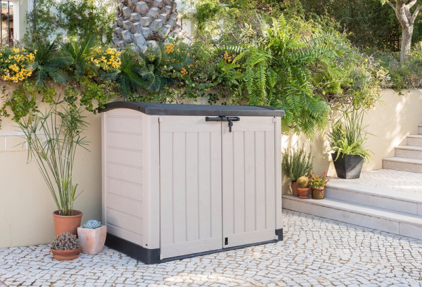 Шкаф уличный из ПВХ "Keter" Стор ит Аут Арк 1200L бежевый 146х82х120см 24кг  17199415 в Екатеринбурге