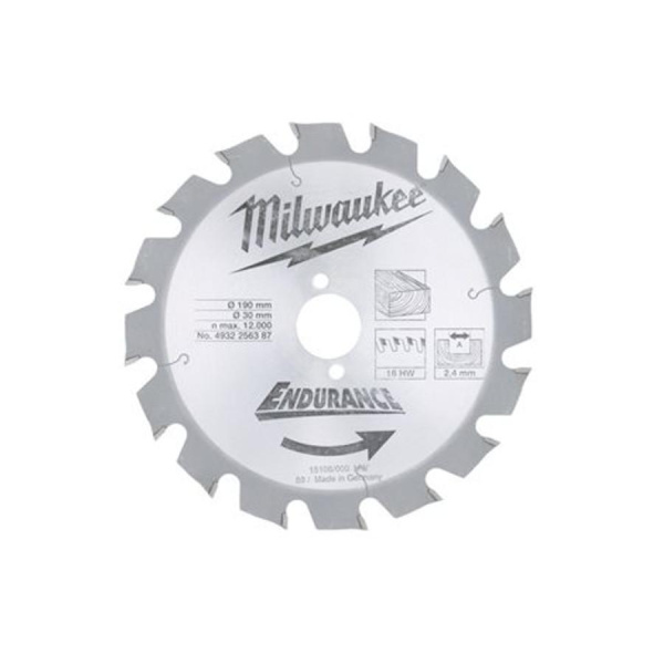 Пильный диск Milwaukee 190/30 Z16