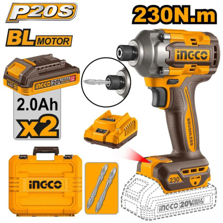 Аккумуляторный ударный винтоверт INGCO CIRLI2023 INDUSTRIAL в Екатеринбурге