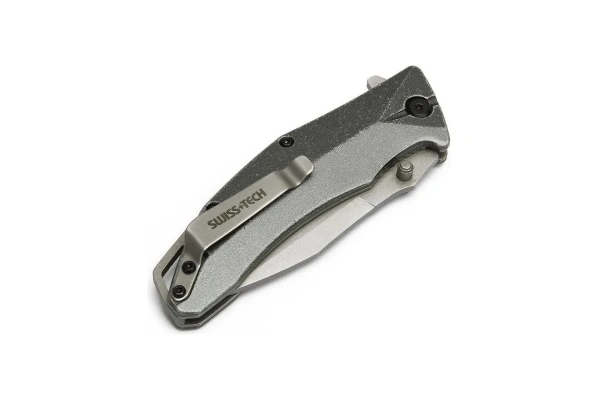 Нож складной SWISS+TECH сталь 8Cr13MoV лезвие 9см., рукоять алюминий  ST014005 в Екатеринбурге 
