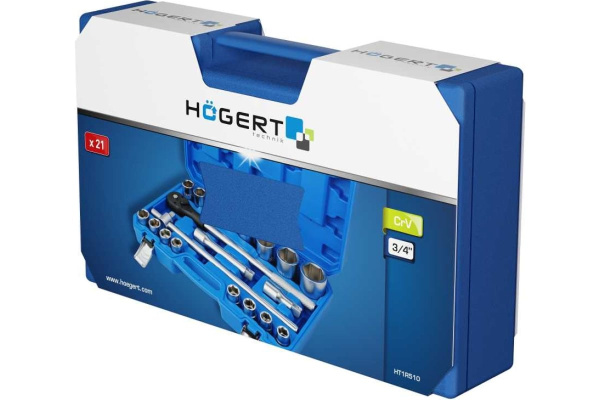 Hабор инструментa HOEGERT 3/4" 21 шт HT1R510 в Екатеринбурге 