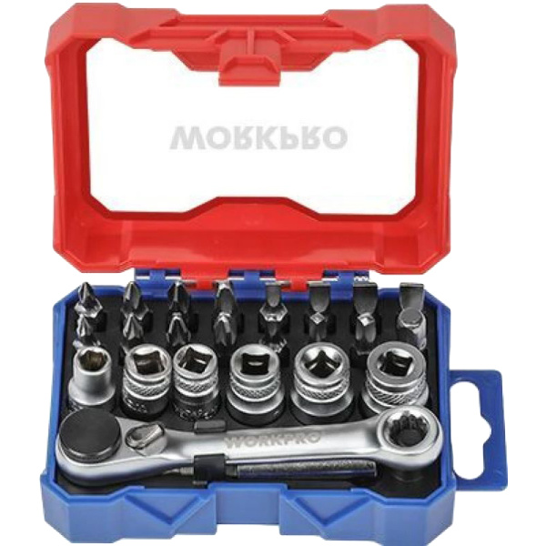 Набор бит WORKPRO mini трещотка 1/4 и биты 32шт  WP200534 в Екатеринбурге