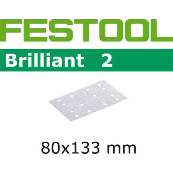 Материал шлифовальный STF 80x133 Brilliant 2 Р120 "FESTOOL" STF 80x133-P120-BR2/100 492852