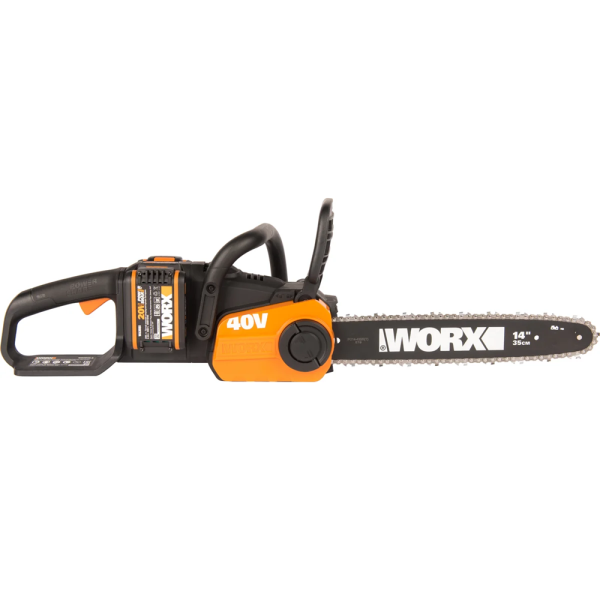 Цепная пила аккумуляторная WORX WG384E, 40В, 35 см, бесщеточная, 2*2,0 Ач, двойное ЗУ 2x2A в Екатеринбурге