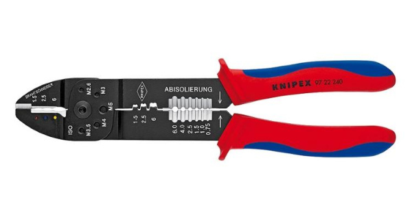 Инструмент для опресовки кабельных наконечников "KNIPEX" 0.75-6мм/кв  KN-9722240 в Екатеринбурге 