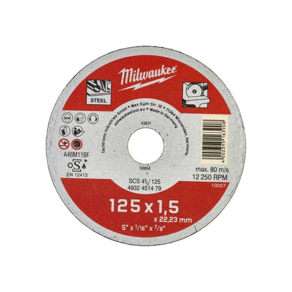 Отрезной диск Milwaukee SCS41/125X1,5 - 1шт