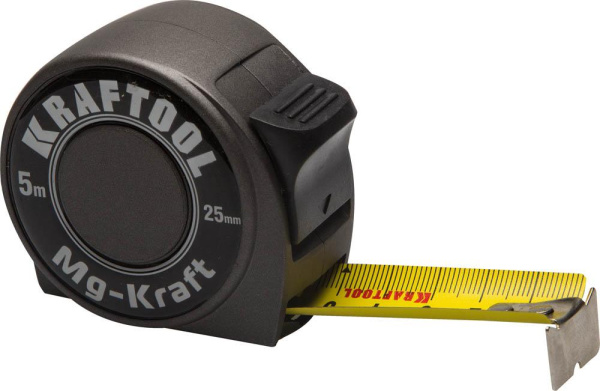 Рулетка KRAFTOOL PRO Mg-Kraft 5 метров 25мм.  34129-05-25