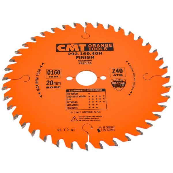 Диск пильный 160x20x2,2/1,6 10° 15° ATB Z=40 CMT 292.160.40H в Екатеринбурге