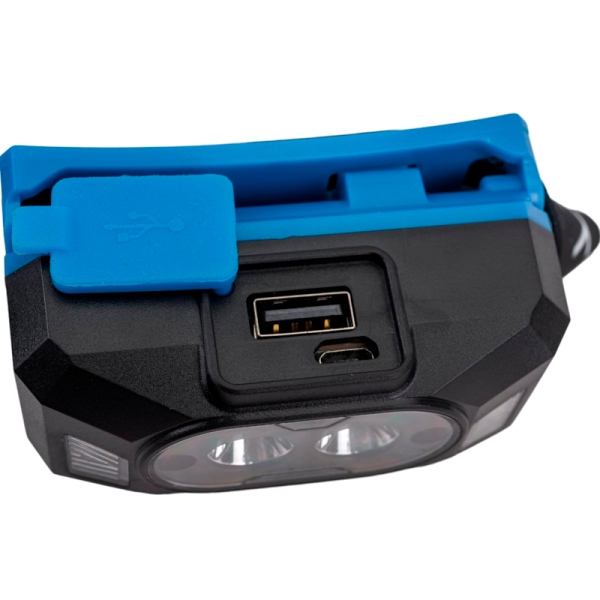 Налобный фонарь HOEGERT с датчиком движения и функцией Power Bank USB HT1E423 в Екатеринбурге