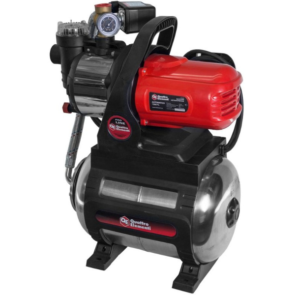 Насосная станция Quattro Elementi Automatico 1300FL inox  (220В,1300Вт,до 48м, 4800л/ч,нерж.бак) 770-667