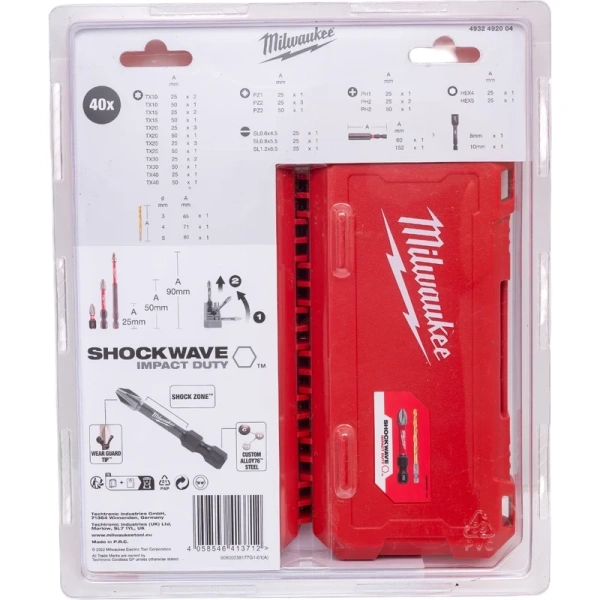 Набор бит Milwaukee SHOCKWAVE IMAPCT GEN III 40шт  4932492004