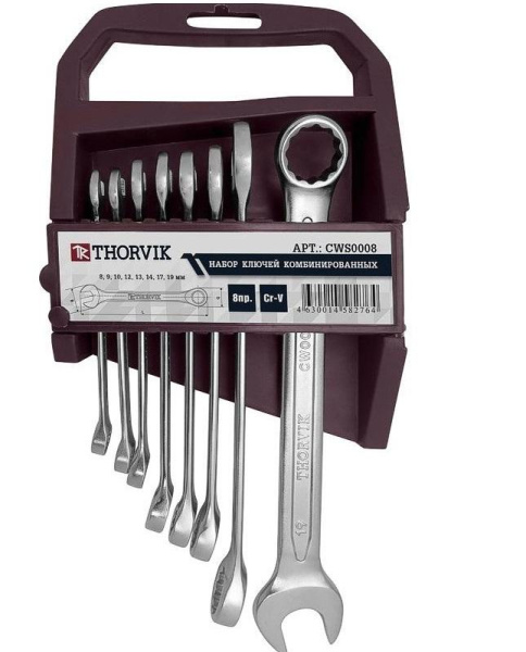 Набор ключей комби "THORVIK" 8пр. 8,9,10,12,13,14,17,19мм  CWS0008  052045