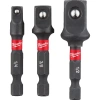 Набор переходников Milwaukee 1/4"HEX на 1/4"квадратный хвостовик, 3шт 4932479228