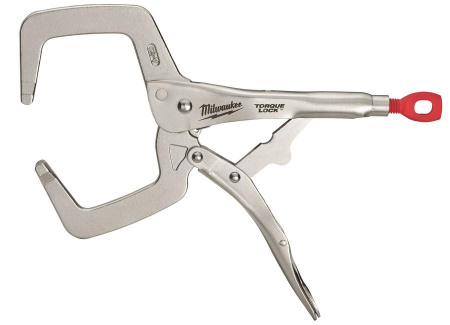 Зажим Milwaukee  Locking hand clamps 11" с тонкими губками