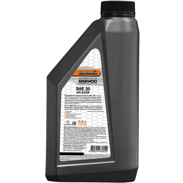 Масло ECOLOGIC для 4-х тактных двигателей SAE 30, 0,6л. DWO 400  в Екатеринбурге