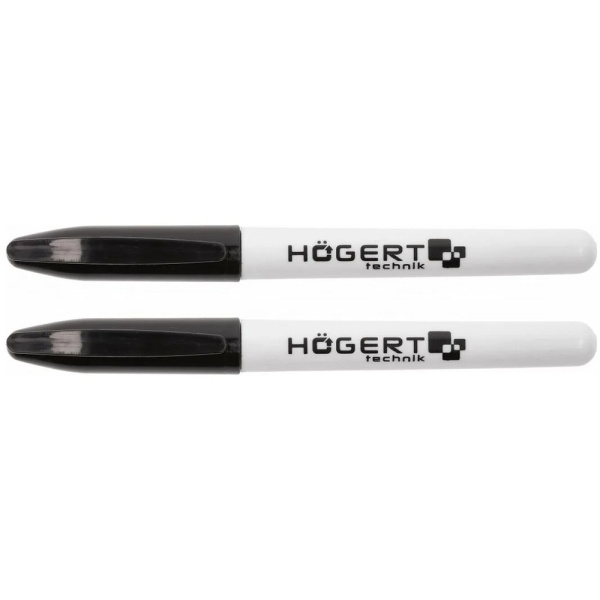 Маркер перманентный HOEGERT TECHNIK черные, 2 шт. в упаковке HT3B779