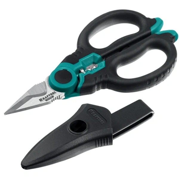 Ножницы электрика KRAFTOOL Electric  4-в-1 160 мм с чехлом  23356 в Екатеринбурге 