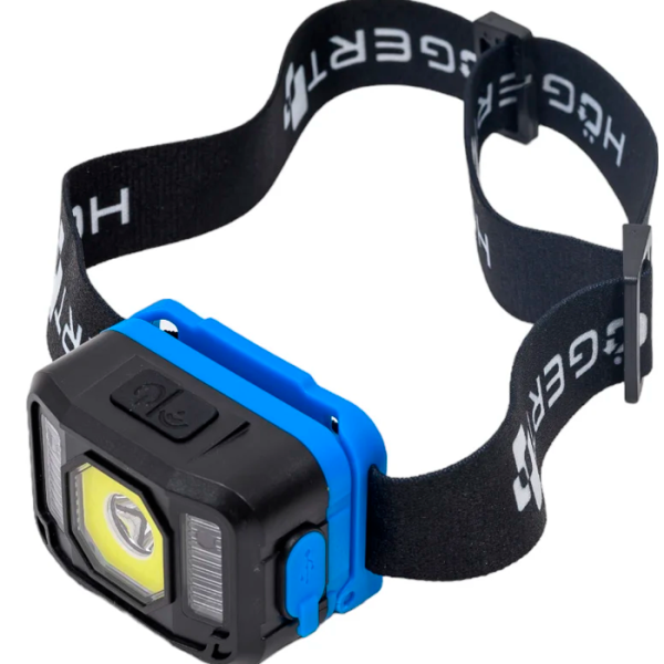 Налобный фонарь HOEGERT  с датчиком движения USB 7 функций HT1E422