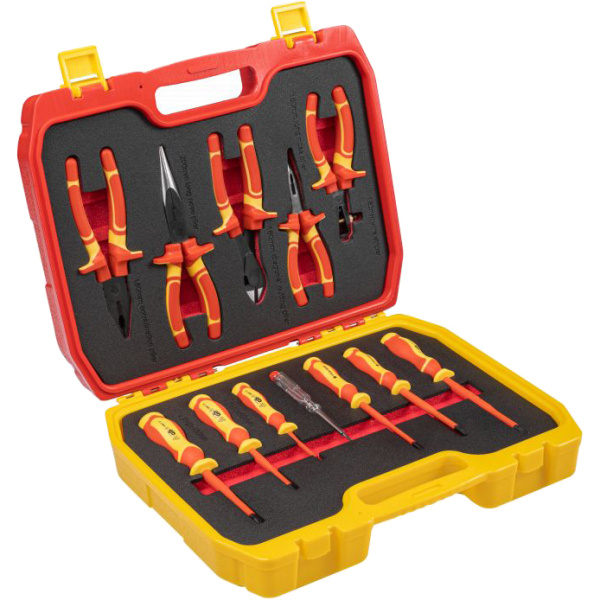 Набор диэлектрического инструмента HOEGERT 1000 V, 12 шт. HT1E100