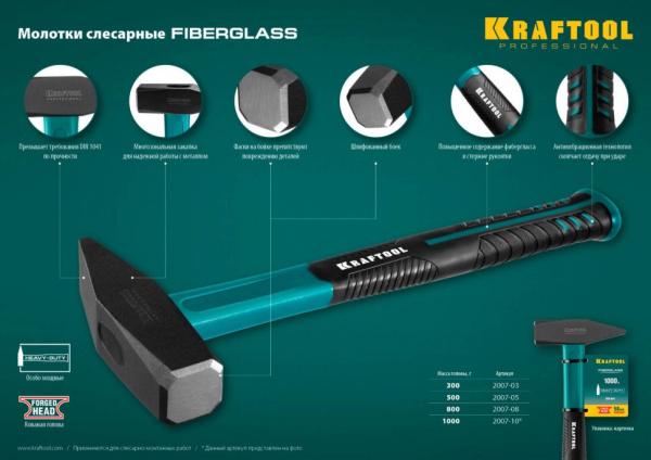 Молоток KRAFTOOL Fiberglass 800гр. 2007-08 в Екатеринбурге 