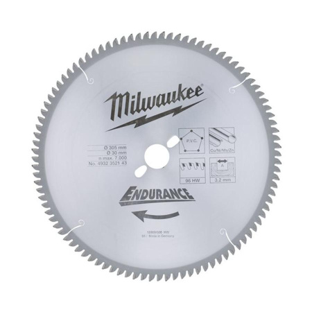 Пильный диск Milwaukee для торцовочной пилы 305х30 Z96(спец)