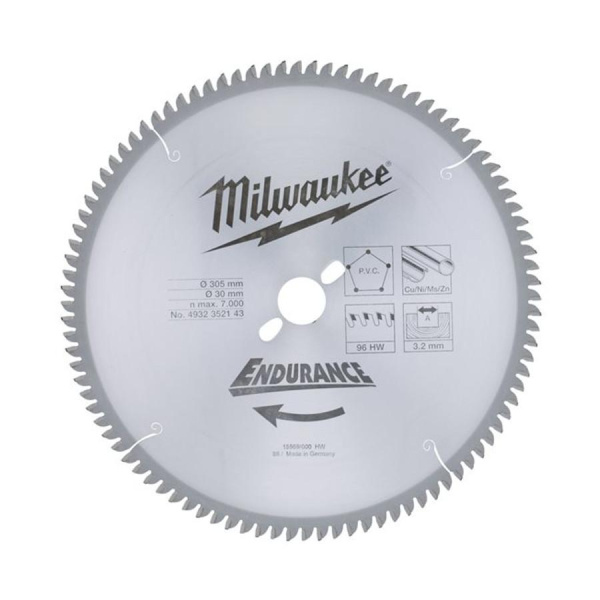 Пильный диск Milwaukee для торцовочной пилы 305х30 Z96(спец)