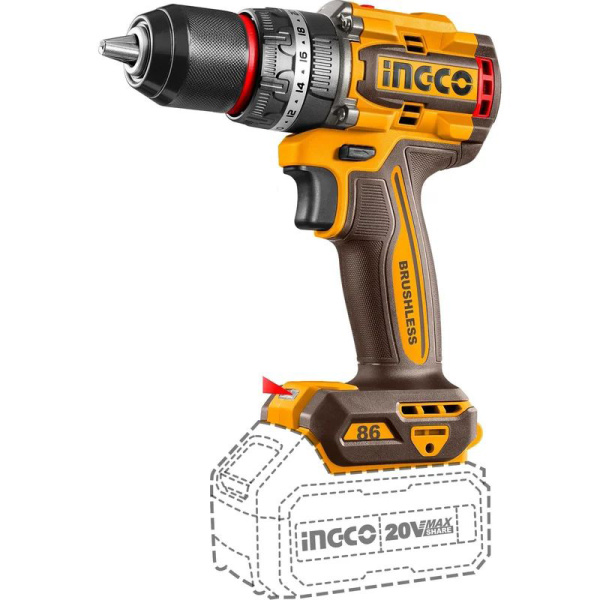 Аккумуляторный ударный шуруповерт INGCO CIDLI20868 INDUSTRIAL в Екатеринбурге