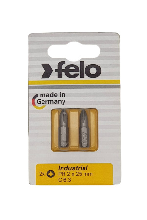 Бита крестовая Felo PH 2X25, серия Industrial, 2 шт в блистере 02202036 в Екатеринбурге