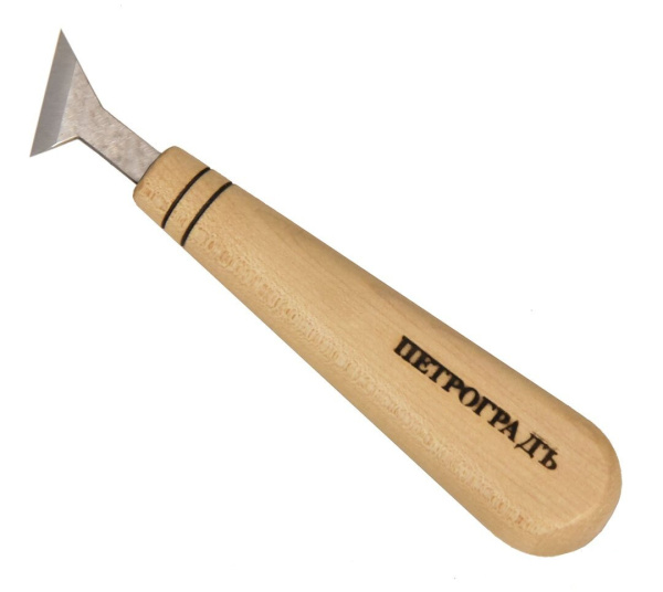 Штихель резчицкий ПЕТРОГРАДЪ Топорик №2 косая заточка РК 38мм.