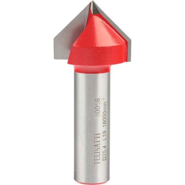 Фреза FELISATTI пазовая гальтельная V-образ.90°  V-обр. Ø 25.4, 90°,хв.12мм 30056 в Екатеринбурге