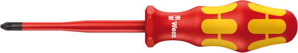 Отвертка изолированная зауженная Wera Kraftform Plus PZ1х80мм.  WE-006460