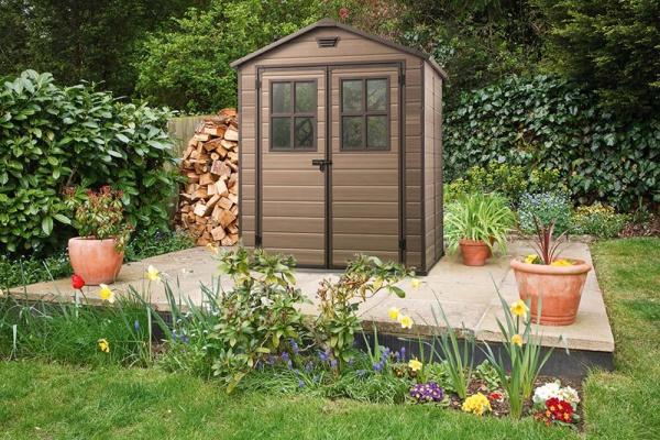 Блок хозяйственный из ПВХ "Keter" Скала 6х5 коричневый 185x152x226см 55кг  17202393 в Екатеринбурге