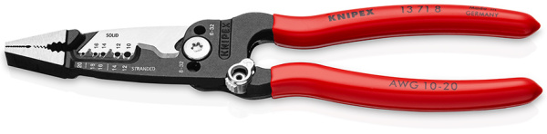 Клещи электромонтажные KNIPEX 7-в-1, американская модель, зачистка: 10 - 20 AWG, L-200 мм, кабелерез d 15 KN-13718 в Екатеринбурге 