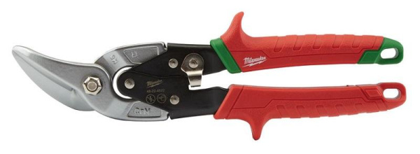 Ножницы Milwaukee 45градусов по металлу Правый рез 48224522