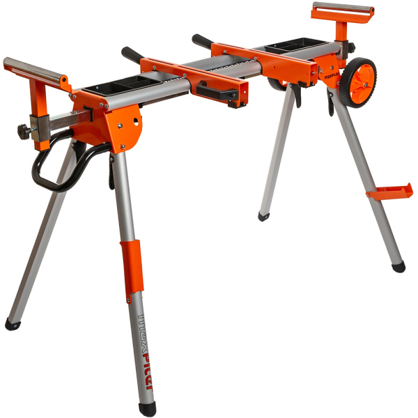 Стол рабочий для торцовочной пилы MAXPILER MMSS-01 (алюм., универс, склад,легкий,рег длины, рукоять,колеса) в Екатеринбурге