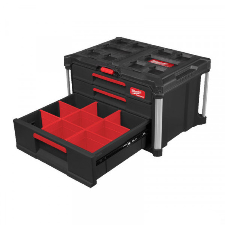 Ящик с 2+1 выдвижными отсеками Milwaukee PACKOUT 4932493190