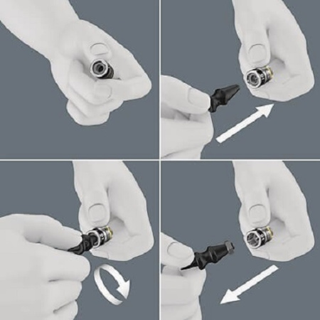 Набор с трещоткой Wera 8100 SA All-in Zyklop Speed, функция фиксации, 1/4", 42 пр. WE-003755 в Екатеринбурге 